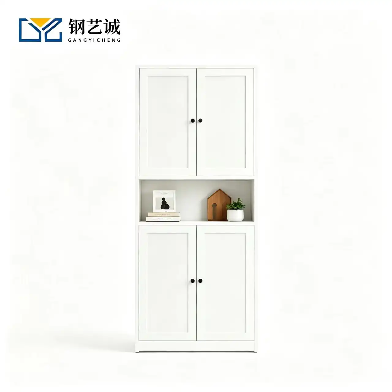 Double Solid Door Tall Steel Cabinet